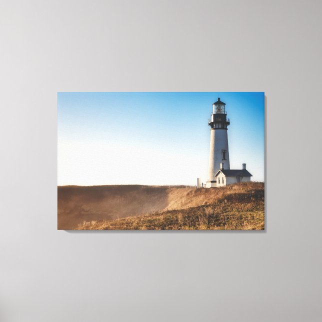 Leuchttürme | Yaquina Head Lighthouse Oregon Leinwanddruck (Vorderseite)