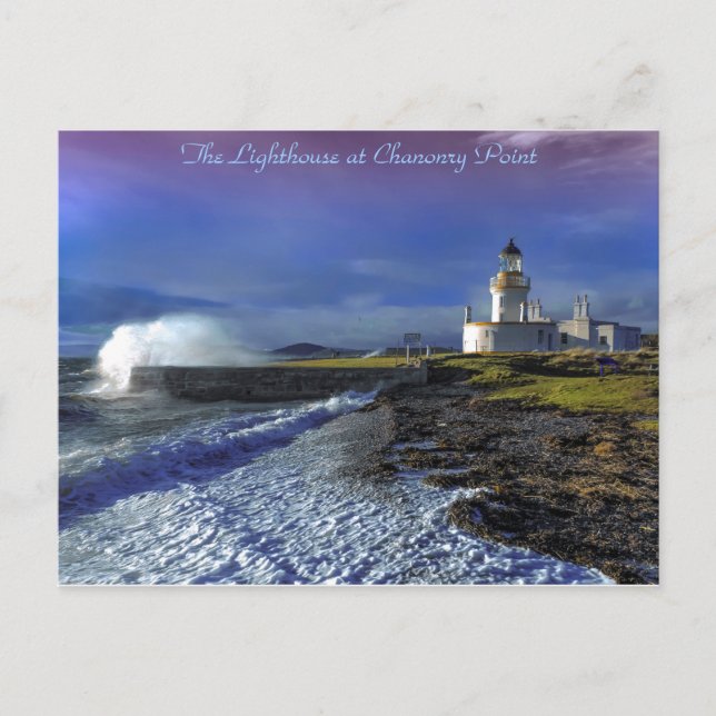 Leuchtturmfotografie, Chanonry Point, Fortrose. Postkarte (Vorderseite)
