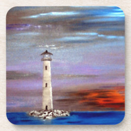 Leuchtturminsel Getränkeuntersetzer