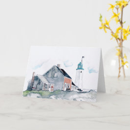 Leuchtturmnotecard (Leere Innenseite) Karte