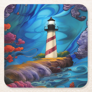 Leuchtturmspitze Rechteckiger Pappuntersetzer