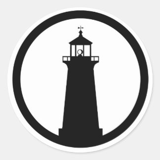Leuchtturmsymbol Runder Aufkleber