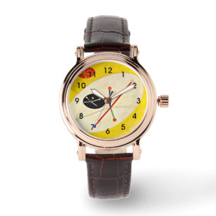 Leuk 5, abstrakte Malerei von Moholy-Nagy Armbanduhr