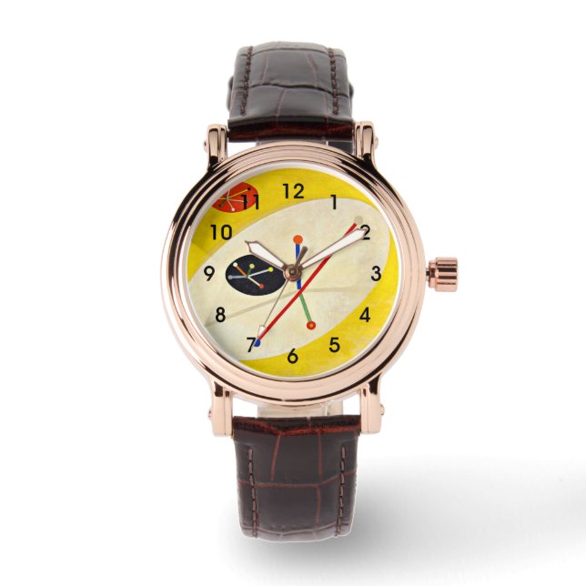 Leuk 5, abstrakte Malerei von Moholy-Nagy Armbanduhr (Vorderseite)