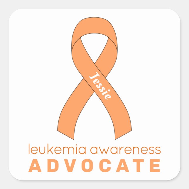 Leukämie Advocate Aufkleber am weißen Platz (Vorderseite)
