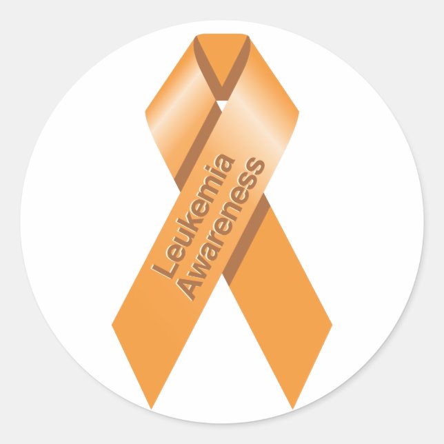 Leukämie-Aufkleber Runder Aufkleber (Vorderseite)