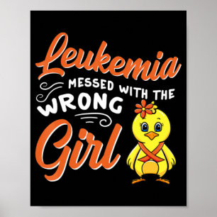 Leukämie aus den falschen Girl Chick Awarenes Poster