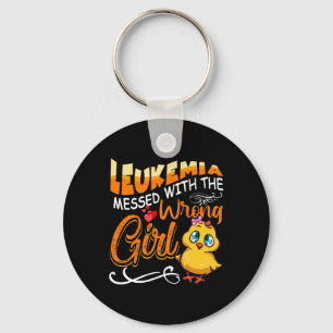 Leukämie aus den falschen Girl Chick Awarenes Schlüsselanhänger