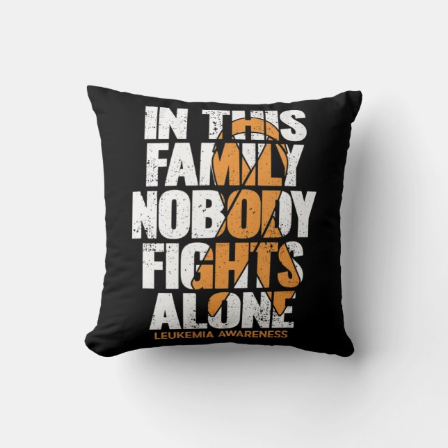 Leukämie Awareness Family Unterstützung Leukemia A Kissen (Vorderseite)