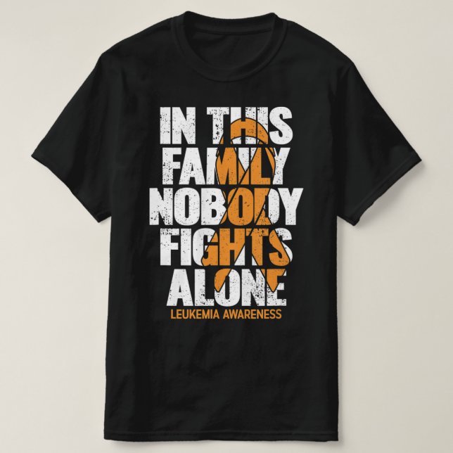 Leukämie Awareness Family Unterstützung Leukemia A T-Shirt (Design vorne)