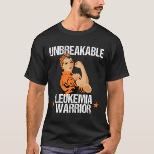 Leukämie Awareness Unzerbrechlich Warrior Orange R T-Shirt