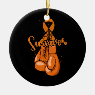 Leukämie Awarvivor Orange Ribbon Boxing G Keramik Ornament