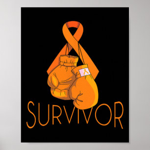 Leukämie Awarvivor Orange Ribbon Boxing G Poster