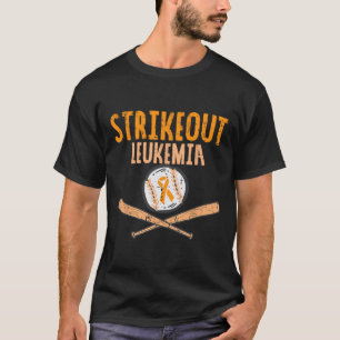 Leukämie Baseball-Orangenbandkrebs A T-Shirt