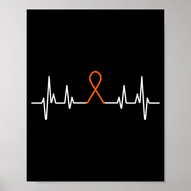 Leukämie Bewusstsein Blutes Krebs Orangen Bandonhö Poster (Vorne)