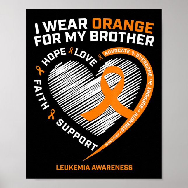 Leukämie Bewusstsein Bruder gibt Kinder Leukämie A Poster (Vorne)