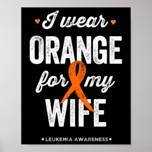 Leukämie Bewusstsein, dass ich Orange Ribbon für m Poster