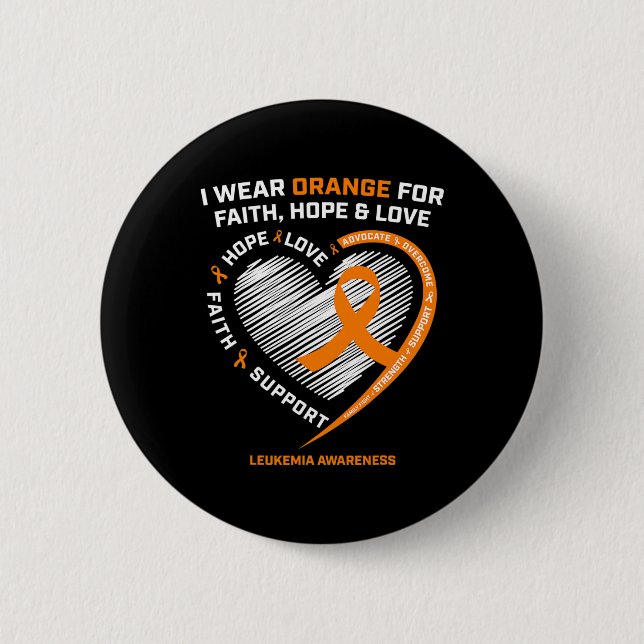 Leukämie Bewusstsein Glaube Hoffnung Liebe Leukämi Button (Vorderseite)
