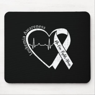 Leukämie-Bewusstsein Herz Orange Unterstützung Män Mousepad