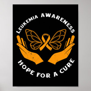 Leukämie-Bewusstsein Hoffnung auf Heilung Blutkreb Poster