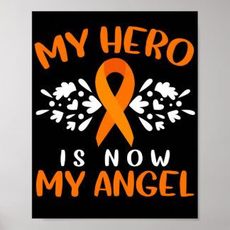 Leukämie Bewusstsein ich trage Orange für jemanden Poster