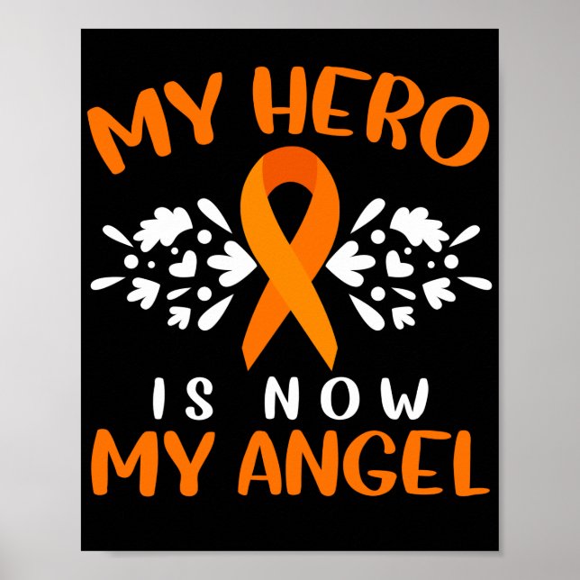 Leukämie Bewusstsein ich trage Orange für jemanden Poster (Vorne)