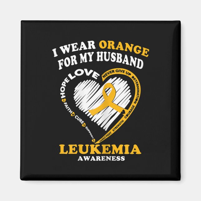 Leukämie Bewusstsein - Ich trage Orange für mein E Magnet (Vorne)