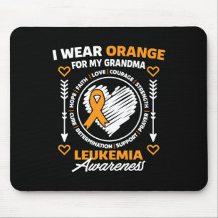 Leukämie Bewusstsein ich trage Orange für mein Oma Mousepad