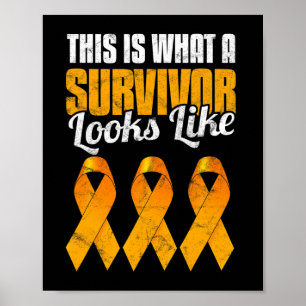 Leukämie Bewusstsein Krebs Überlebende Orange Ribb Poster