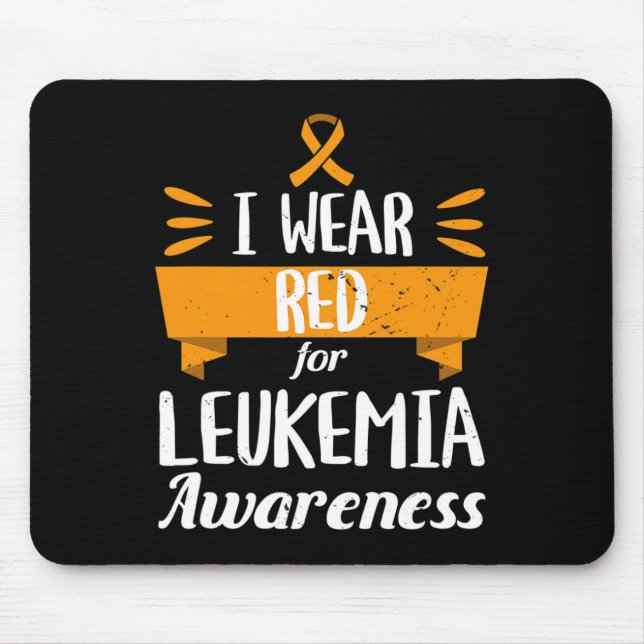 Leukämie Bewusstsein Monat I Tragen roter Blutkreb Mousepad (Vorne)
