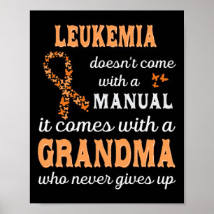 Leukämie Bewusstsein Oma Unterstützung Leukämie Wa Poster
