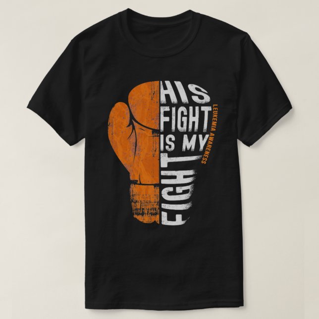 Leukämie Bewusstsein Orange Boxhandschuh T-Shirt (Design vorne)
