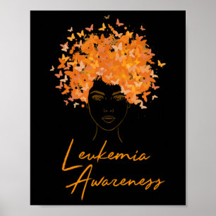 Leukämie Bewusstsein Orange Butterfett Geschenk Poster