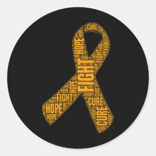 Leukämie Bewusstsein Orange Fight Hope Cure Band Runder Aufkleber