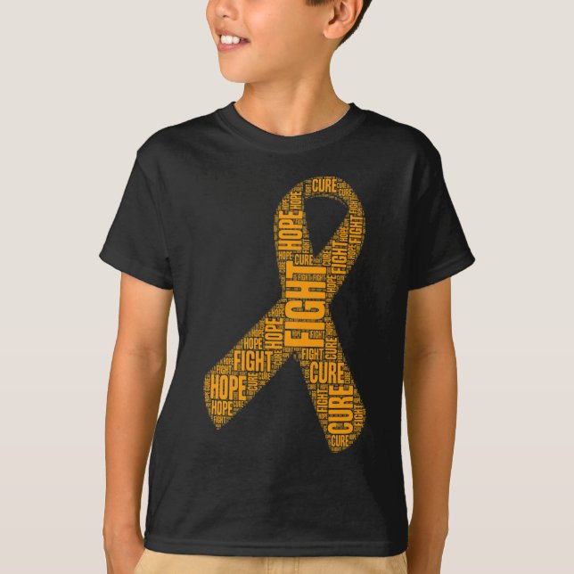 Leukämie Bewusstsein Orange Fight Hope Cure Band T-Shirt (Vorderseite)