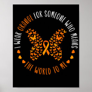 Leukämie Bewusstsein, Orange für meine Schwester Poster