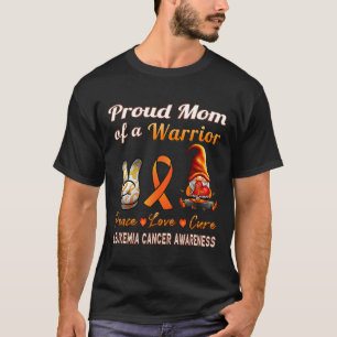 Leukämie Bewusstsein Orangen Krebs Band Proud Mama T-Shirt