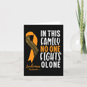 Leukämie Bewusstsein Orangen-Ribbon-Krebs-Survivor Karte