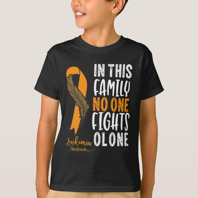 Leukämie Bewusstsein Orangen-Ribbon-Krebs-Survivor T-Shirt (Vorderseite)
