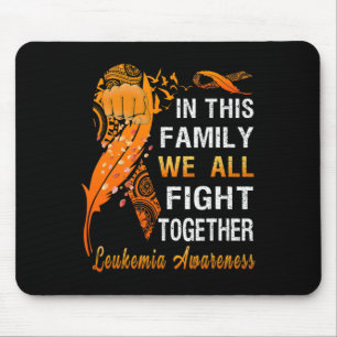 Leukämie Bewusstsein Orangenband in dieser Familie Mousepad