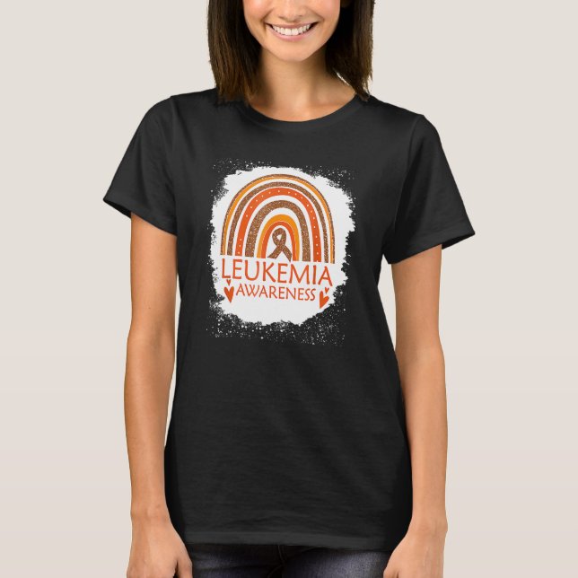 Leukämie Bewusstsein Regenbogen Orangenband für Mä T-Shirt (Vorderseite)