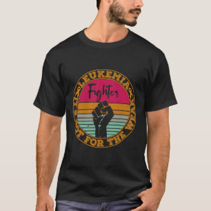Leukämie Bewusstsein Retro Kämpfer Krieger T-Shirt