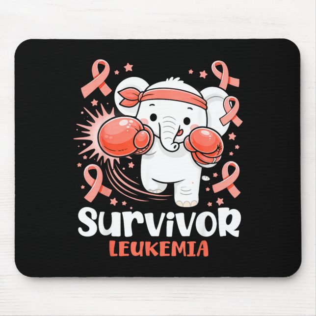 Leukämie-Bewusstsein Überlebender Süßer Boxender E Mousepad (Vorne)