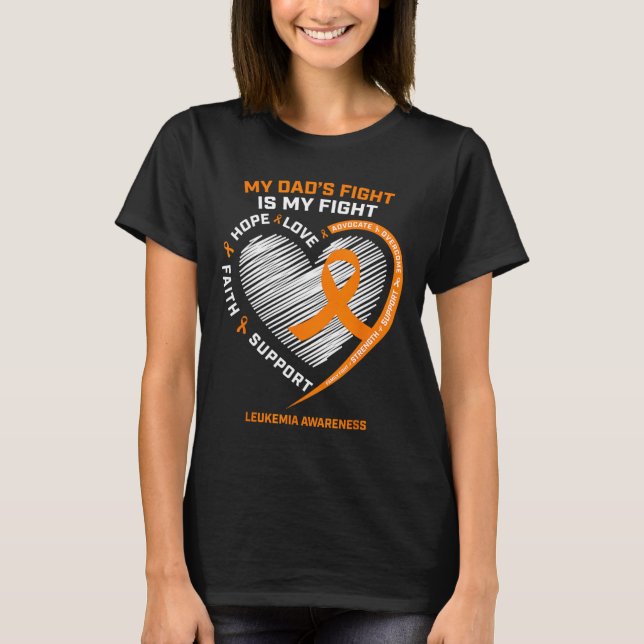 Leukämie Bewusstsein Vater Männer Frauen geben Leu T-Shirt (Vorderseite)