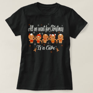 Leukämie Bewusstsein Weihnachten Lebkuchen Niedlic T-Shirt