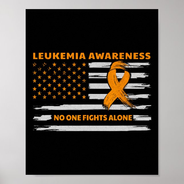 Leukämie Bewusstsein Wir bekämpfen Krebs gemeinsam Poster (Vorne)