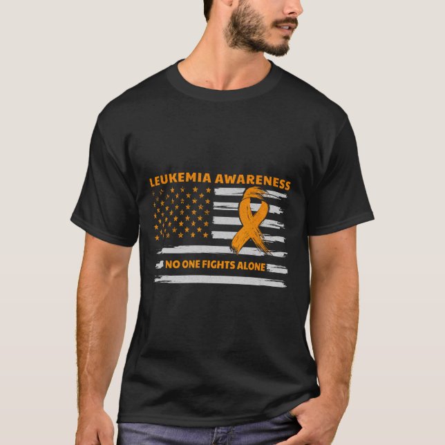 Leukämie Bewusstsein Wir bekämpfen Krebs gemeinsam T-Shirt (Vorderseite)