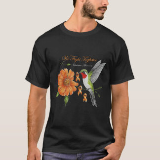 Leukämie Bewusstsein, wir kämpfen zusammen mit Hum T-Shirt