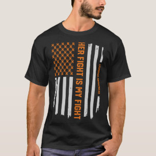 Leukämie-Bewusstseins-Band-amerikanische Flaggen- T-Shirt