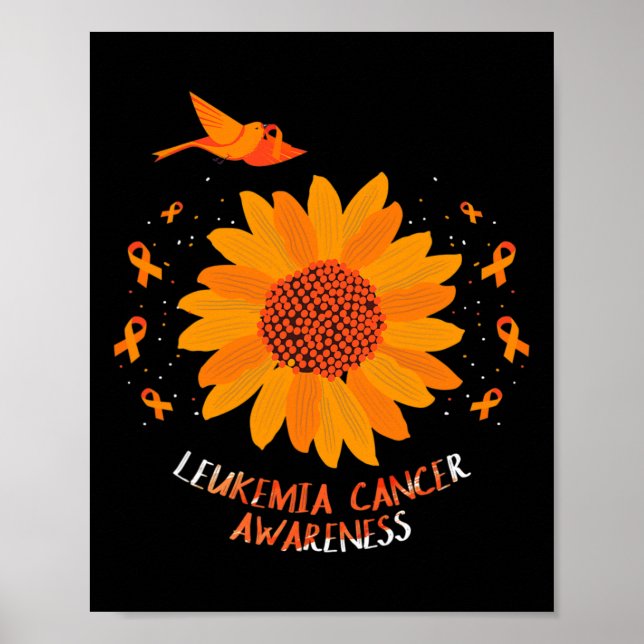 Leukämie Bewusstseinsbildung Blume Gaben Leukämie Poster (Vorne)